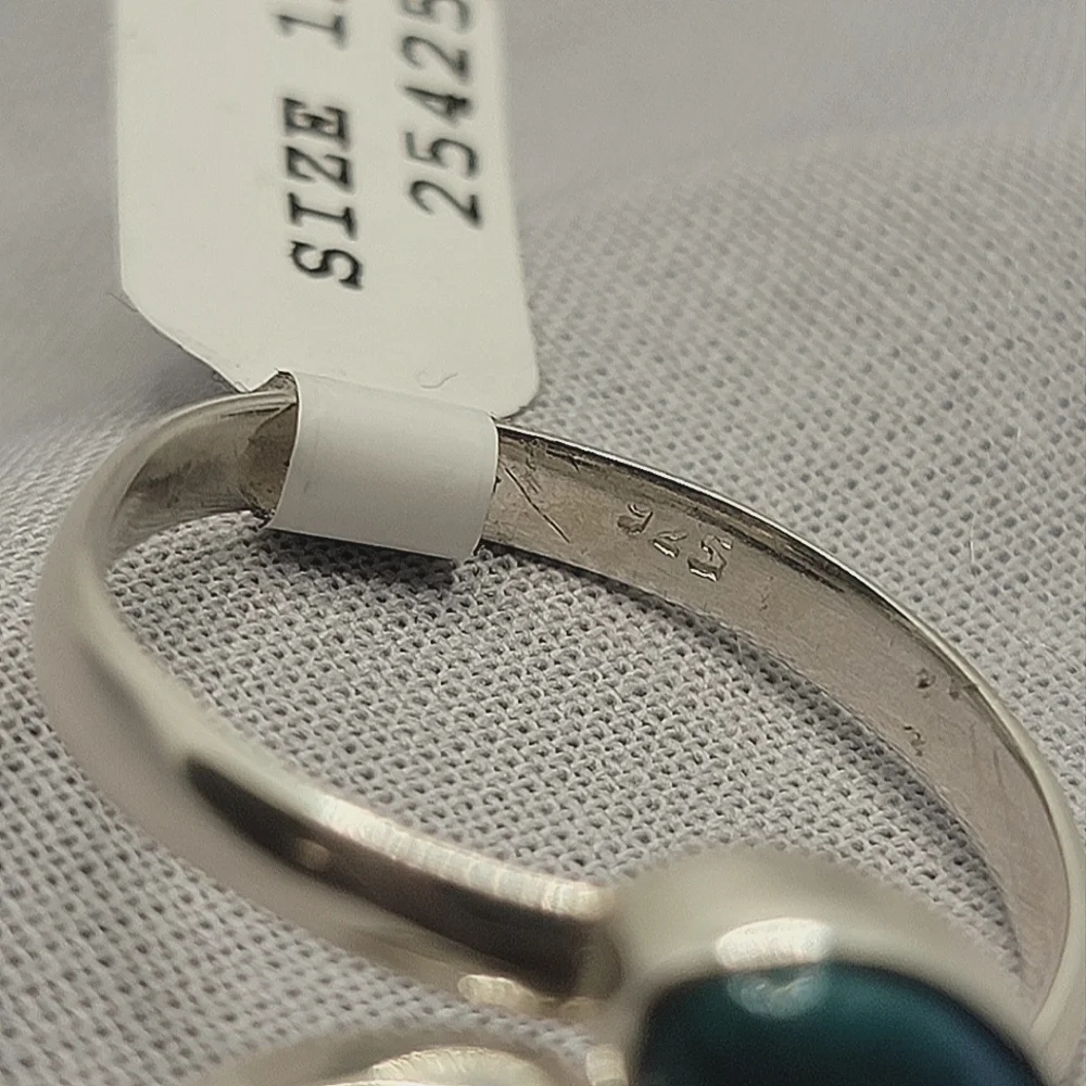 Herkimer Diamond Chrysocolla Sterling Silver Ring Signed Nugent Jewelry …